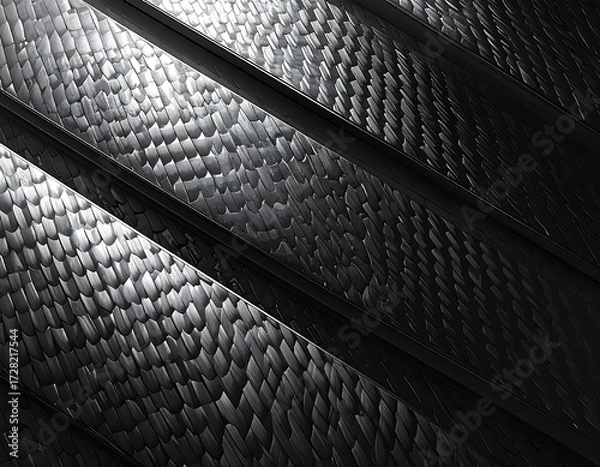 Obraz Abstract dark metallic stripes