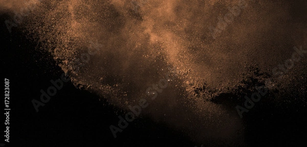 Obraz fliegendes braunes Pulver