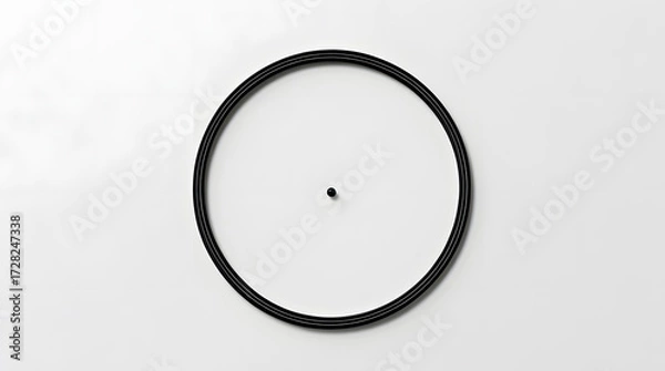 Fototapeta a precise circle with a stroke on plain background