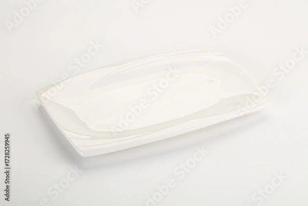 Fototapeta White ceramic empty plate dishware