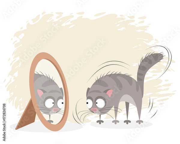 Obraz Cat and mirror