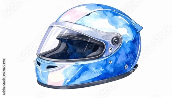 Fototapeta A Racing Helmet with a Glossy Finish