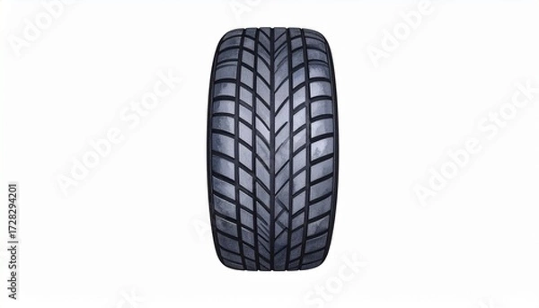 Fototapeta A Simple Tire with Racing Tread
