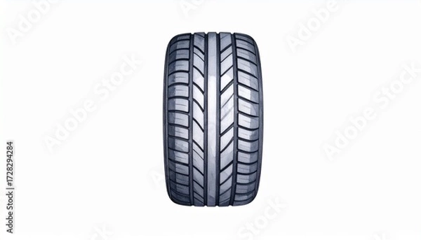 Fototapeta A Simple Tire with Racing Tread