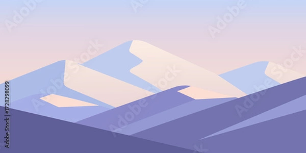 Obraz mountain landscape vector illustration