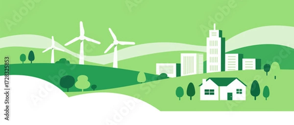 Obraz Eco-friendly community