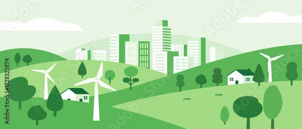 Obraz Eco-friendly community