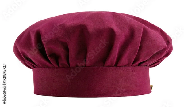 Fototapeta A deep maroon chef's hat