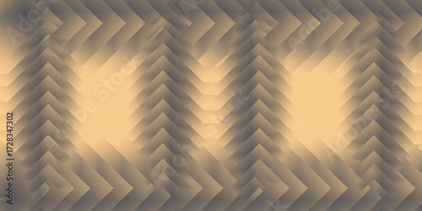 Fototapeta golden grey color gradient dark background chevron shapes pattern grainy noise texture banner, website header design	