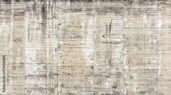Fototapeta Textured wall with abstract patterns in blue, orange, and gray, providing a unique artistic backdrop ideal for design projects and creative applications