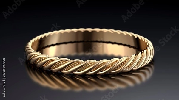 Obraz A photo of a simple twisted bangle. ,
