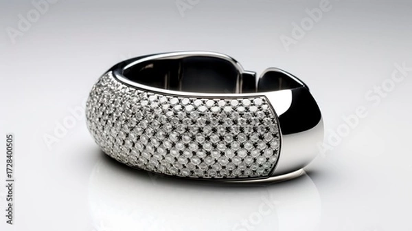 Obraz A photo of a sleek cuff with crystals.