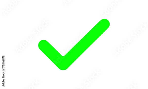 Fototapeta green checkmark icon on transparent background png