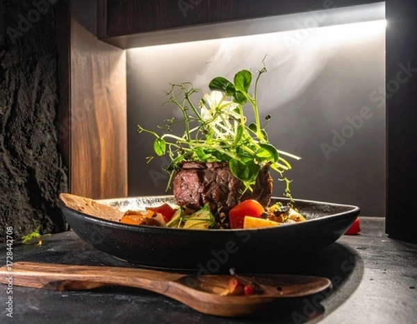 Fototapeta 盛り付けがおしゃれなグリル料理