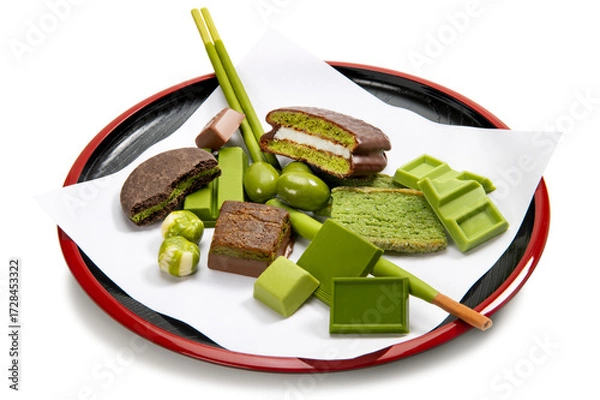 Fototapeta 抹茶を練り込んだ日本のチョコレート菓子