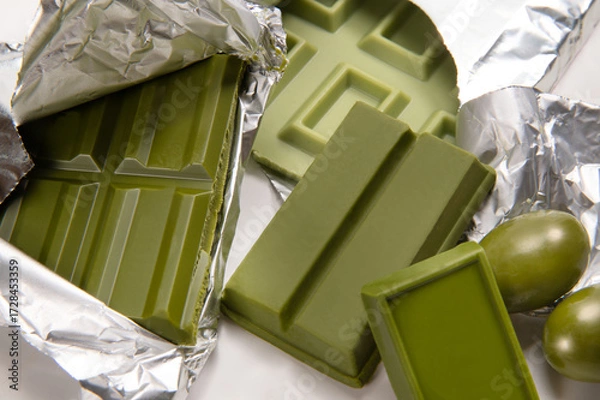 Fototapeta 抹茶を練り込んだ日本のチョコレート菓子