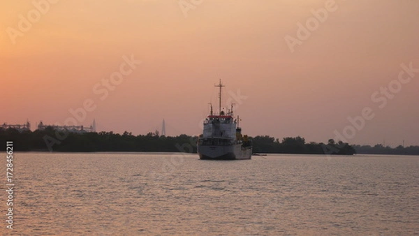 Obraz sunset in the harbor