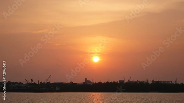 Obraz sunrise over the river