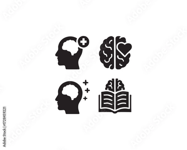 Obraz Brain health icon vector design illustration.