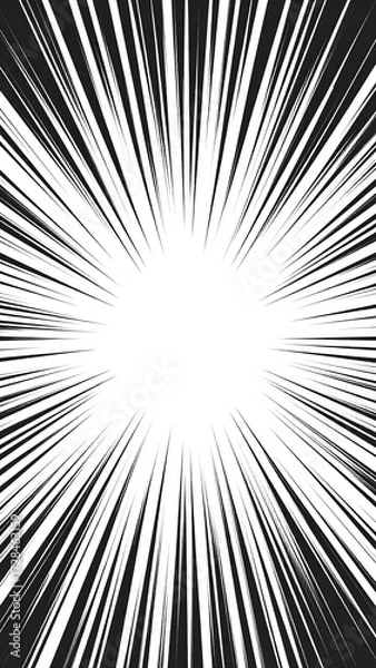 Fototapeta Radial black and white lines (3)