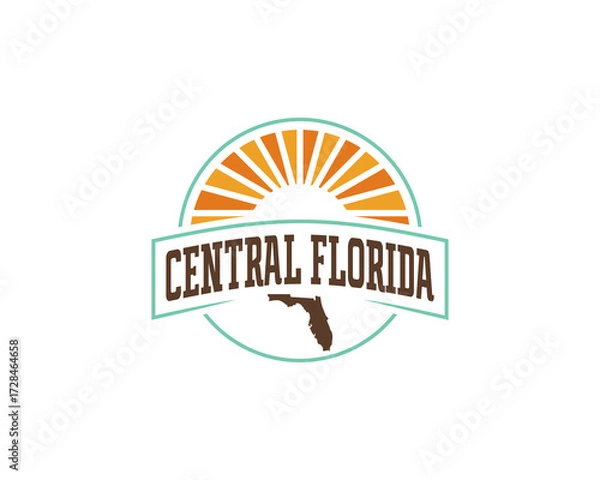 Obraz Florida Sunrise logo design
