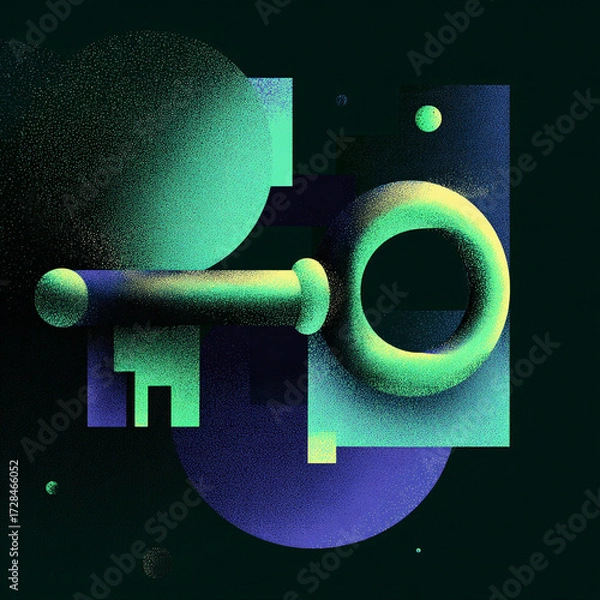 Obraz Key - A metal object for locking or unlocking