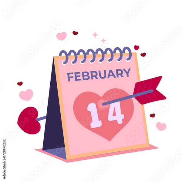 Obraz valentines day calendar