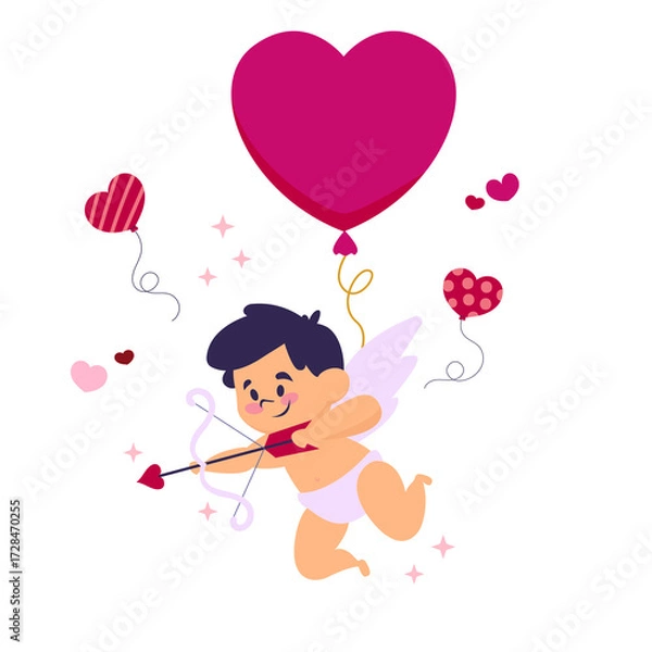 Obraz cupid with hearts