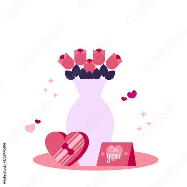 Obraz rose in a pot free vector art