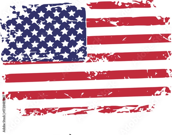 Obraz american flag vector illustration