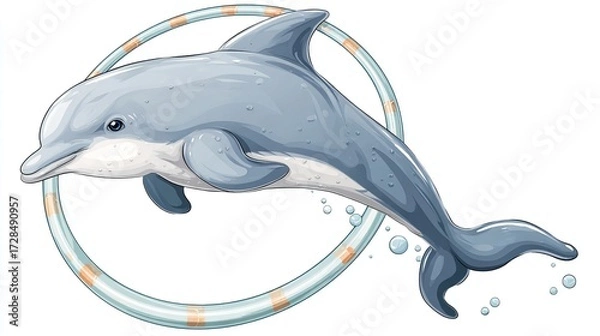 Obraz Dolphin leaping through a circus ring