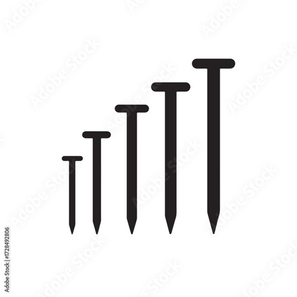 Fototapeta Variety of Nails: Essential Fasteners for Every Project