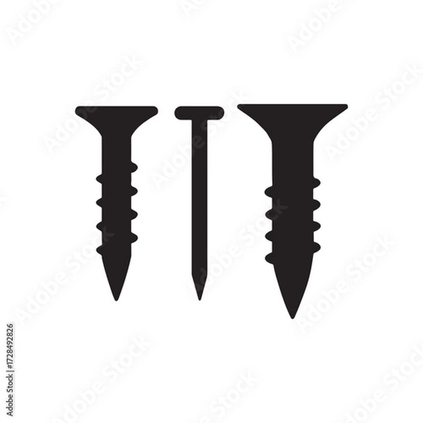 Fototapeta Screws and Nail: Versatile Fasteners for Construction