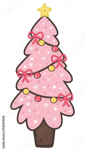 Obraz Pink Christmas Tree