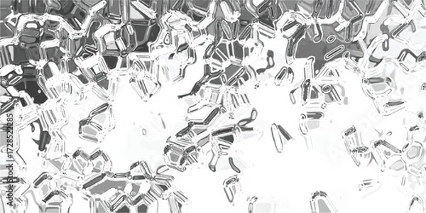 Fototapeta Abstract geometric composition in grayscale with reflective surfaces illustrating complex patterns and design elements