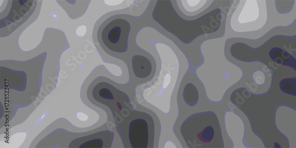 Fototapeta Abstract topographic layered digital illustration with gradients and varied shapes in a muted neutral color palette for background use.