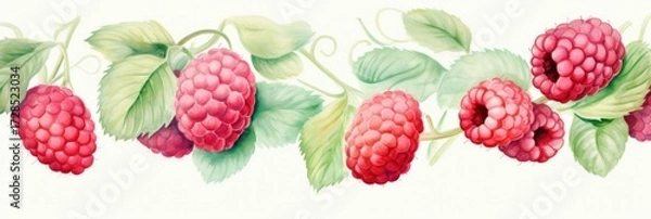 Obraz Berry pattern on light background