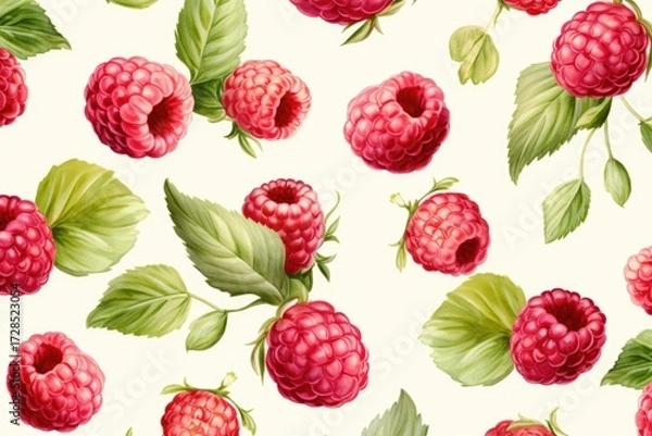 Obraz Berry pattern on light background