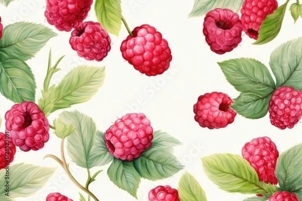 Obraz Berry pattern on light background