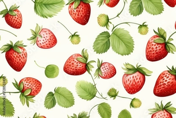 Obraz Berry pattern on light background