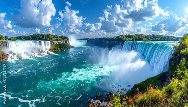 Obraz Panoramic view of Niagara Falls on a sunny day (1)