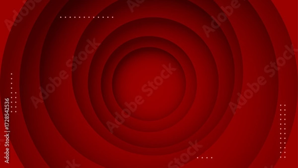 Fototapeta red Abstract layered circular background design