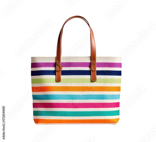 Obraz Colorful striped tote bag (2)