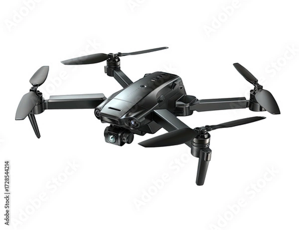 Obraz Dark drone, four arms, camera