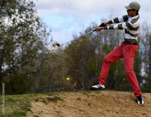 Obraz GOLFISTA EN LA ARENA