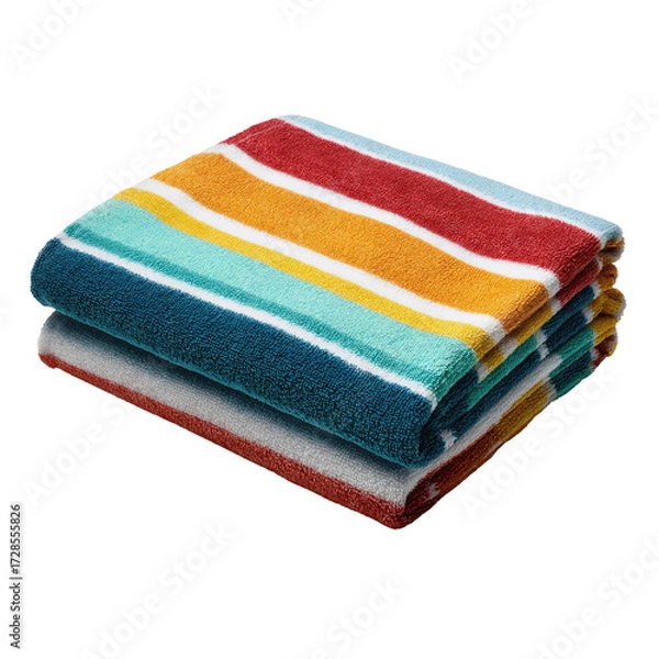 Obraz Colorful striped beach towels