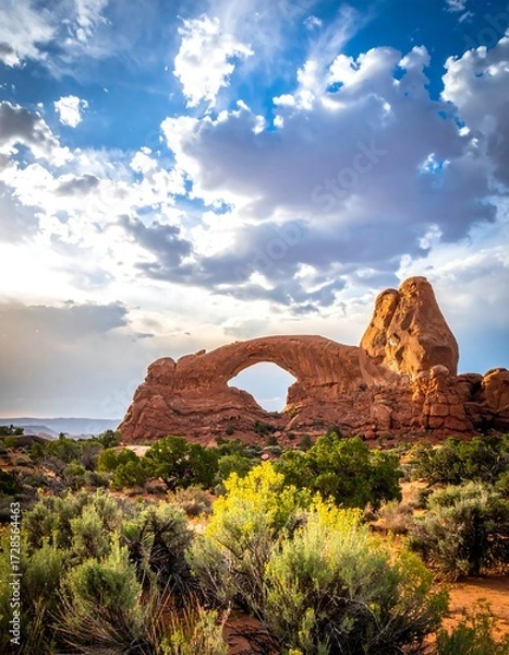 Obraz Dramatic landscape with sandstone arch