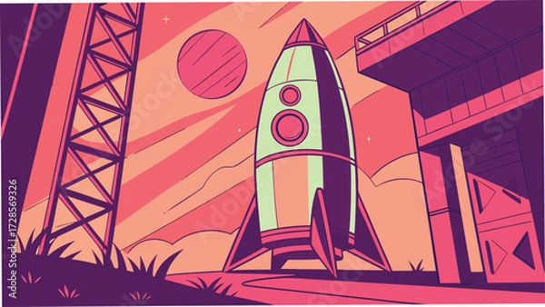 Obraz Blue Space Digital Technology.eps