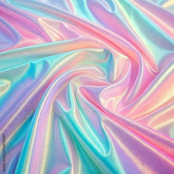 Fototapeta closeup of photo, beautiful color patterns, silk fabric texture background