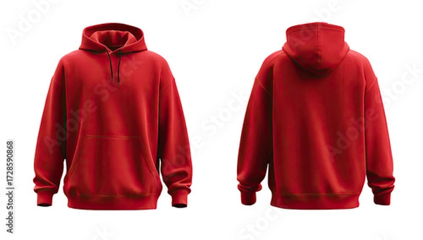 Obraz Red hoodie, front and back view (3)